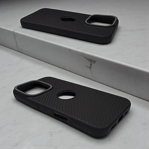 Image of SBMS Back Cover for iPhone 16 Pro Soft Matte Silicone Cover with Slim Fit | (Not Mag-Safe Compatible) | Shockproof | Camera Protection Bumper Case for iPhone 16 Pro (Black)