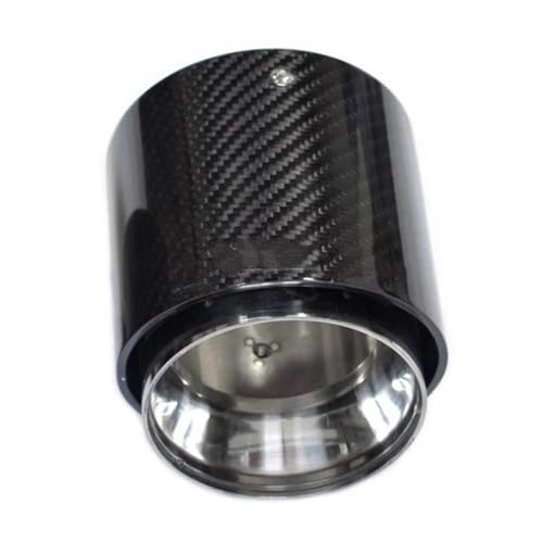 車排気管 に適合する ミニ カーボンファイバー製トップエキゾーストマフラーチップ 1個入り クーパー S F54/F55/F56/F57/F60/R55 R56用 ステンレス 排気管(72mm)