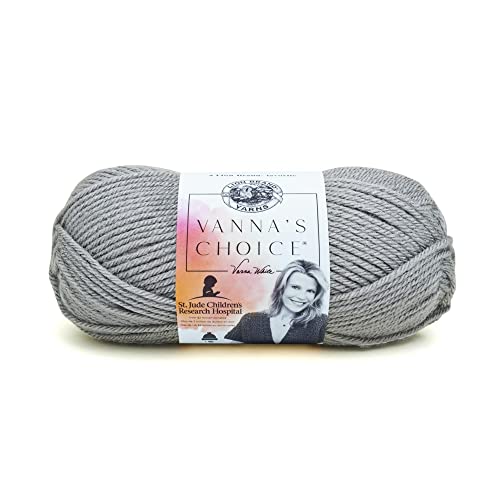 Lion Brand Yarn (1 Skein Vannas Choice Yarn 1 Pack Silver Grey