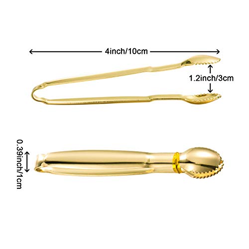 Rilexawhile 8 Packs 4 Inch Sugar Cube Tongs Ice Cube Tongs Lemon Tongs Stainless Steel Mini Serving Tongs For Tea Party Coffee Bar And Kitchen #TOP1