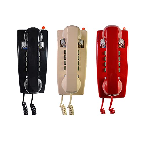 Téléphone fixe filaire mural rétro avec combiné à volume extra fort réglable - 5