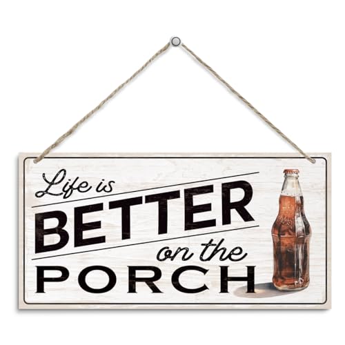Front & Back Porch Decor, Farmhouse Garden Wooden Door Sign
