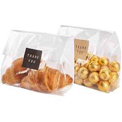 LOKQING Cookie Bags for Packaging, 100 Pack 9x6 inch for Event Caterers | Use them for bread slices, large cookies, snack bundles, and bakery gifts that need more room at the base.