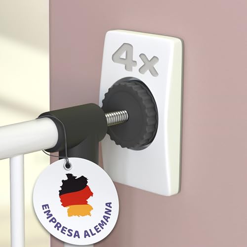 WunderHippo 4X Almohadillas de Protección para Pared – Seguridad Infantil y para Mascotas – Protectores Antideslizantes para Barandilla y Barreras de Escalera