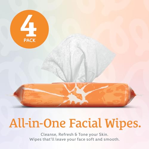 Image of Body Prescription Makeup Cleansing Wipes - Gentle and Effective Face Wipes, 50 Count (Pack of 4), Vitamin C