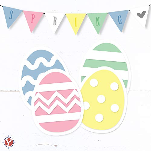 Easter Colored Card Stock Paper, 8.5 X 11" Multi-Color Bulk Cardstock For Spring Greetings, Gift Tags, Art & Crafts, Invitations | 25 Pink, 25 Green, 25 Blue, 25 Canary, 25 White (125 Sheets Total) #TOP1