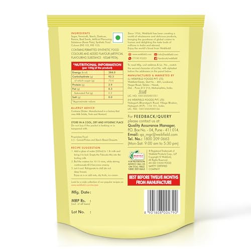 Image of Weikfield Kesar Pista Falooda Mix, 200 g (Pack of 4)