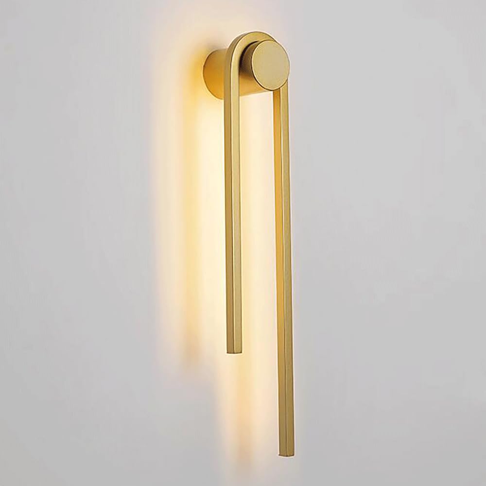Lámparas de pared con iluminación decorativa simple para salón y apliques LED lineales metálicos