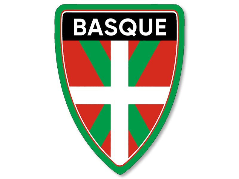 Basque Shield Sticker (Shaped Logo Spain Spanish Futbol Soccer euskadi pais Vasco (3 x 4 inch)