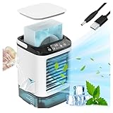 Con Contenitore Condizionatore Portatile Senza Tubo, Condizionatori Senza Unità Esterna 3 Velocità E LED a 7 Colori Climatizzatore Portatile Senza Tubo
