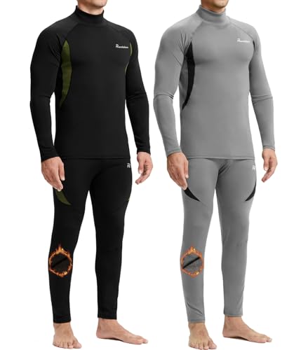 romision Mens Thermal Underwear Set Long Johns Fleece Lined Base Layer