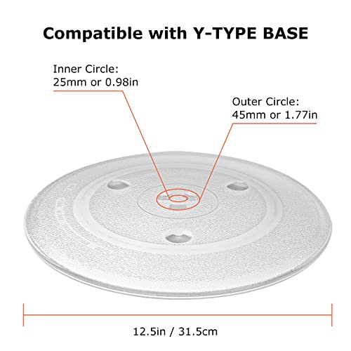 12.5 Inch/31.5Cm Microwave Glass Plate Microwave Glass Turntable Plate Replacement Microwave Glass Tray For Lg, Samsung, Kenmore, Hotpoint, Panasonic And Ge #TOP1