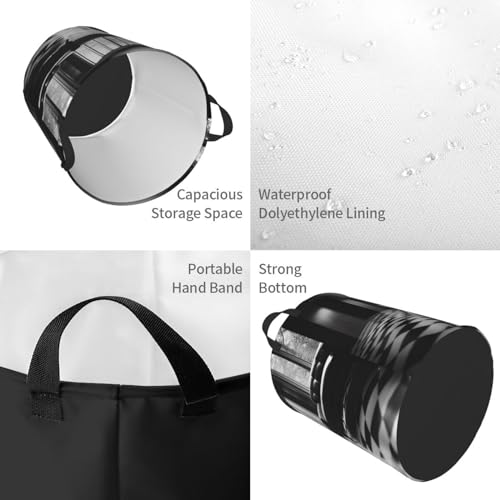 Panier à linge pliable autonome et imperméable pour optimiser l'espace du dortoir - 4