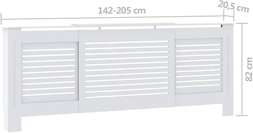 Miniatura 37 de 2 piezas de MDF para el hogar, calentador de sala de estar, soporte lateral para calefacción, cubierta de radiador, estante de gabinete de
