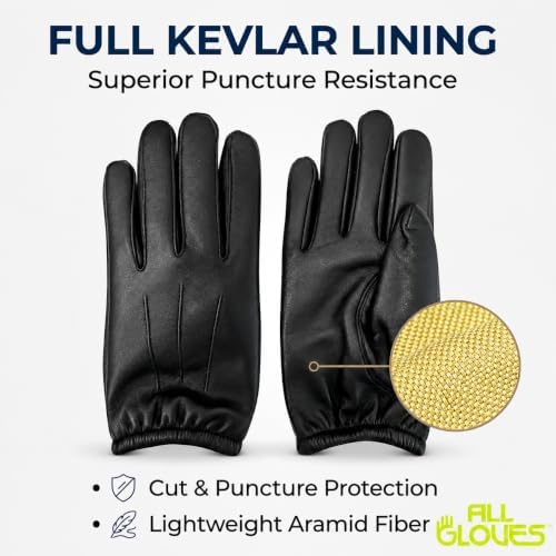 ALL GLOVES Kevlar Lined Goatskin Puncture Resistant Duty Gloves (Large) — view 2