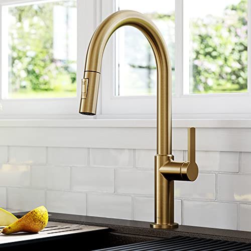Kraus Kpf-2820Bb Oletto Single Handle Pull-Down Kitchen Faucet, 17 Inch, Brushed Brass #TOP4