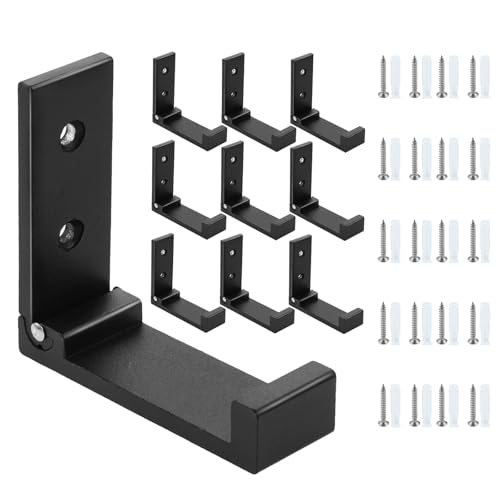 MOOTVGOO 10 Pack Folding Wall Hooks, Aluminum Alloy Foldable Hooks