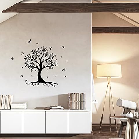 SUPERDANT Family Tree Wall Decal with Birds Cover