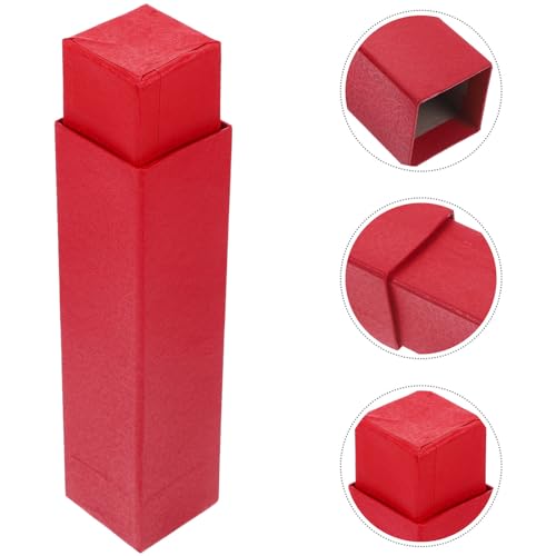 Image of EXCEART 2pcs Red Poster Tube Extendable from 9 inch to 15 inch Artwork Storage Tube for Documents Photos Posters and Art Adjustable Storage for Home