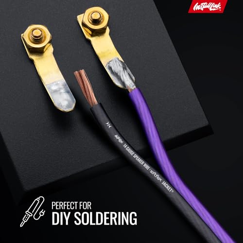 Image of 14 AWG Gauge Speaker Wire Cable Stereo, Car or Home Theater, CCA (100 Feet) by Install Link