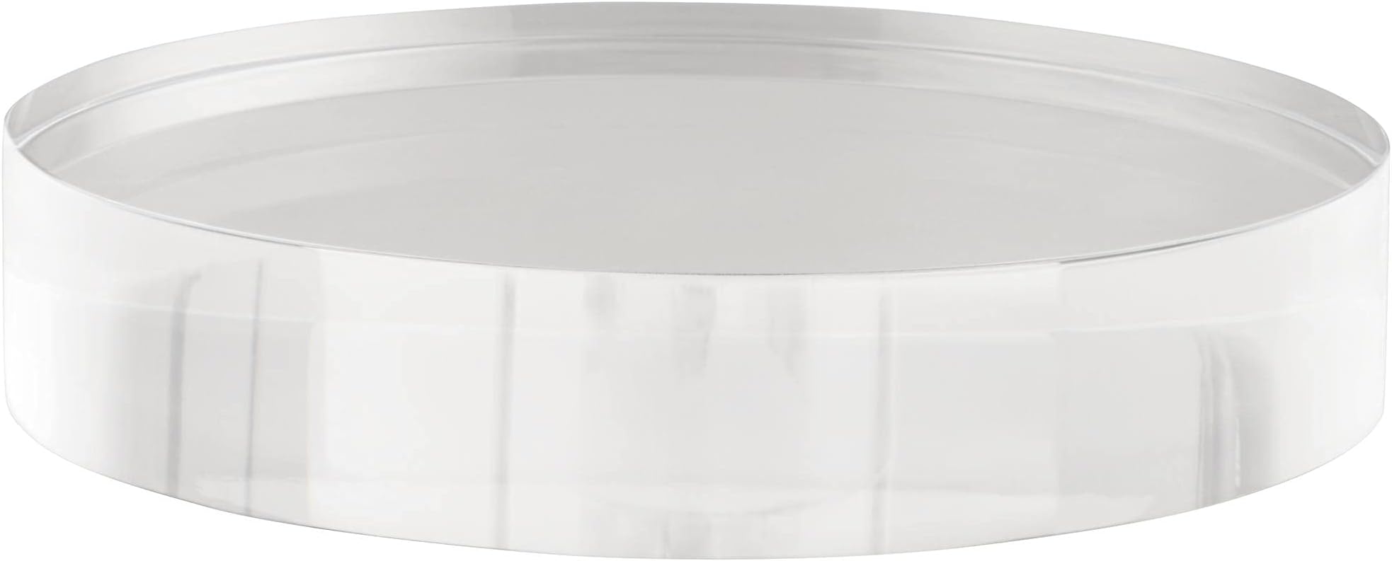 360 Lighting 8" Wide x 1 1/2" High Round Modern Pedestal Lamp Riser Clear Acrylic Single Shade Living Room Bedroom Bedside Nightstand House Office Home Reading Kitchen Entryway Console Family