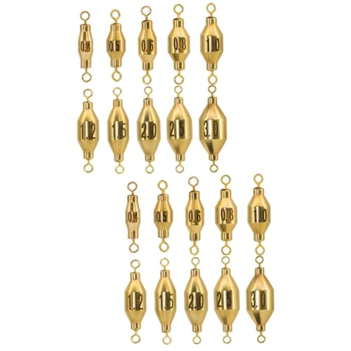 Poids de pêche émerillons en cuivre golden BESPORTBLE pour leurres