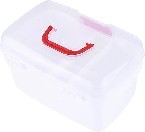 Vista 14 de Organizador de almacenamiento – Caja de plástico para primeros auxilios – Kit de emergencia familiar organizador de almacenamiento de medicamentos
