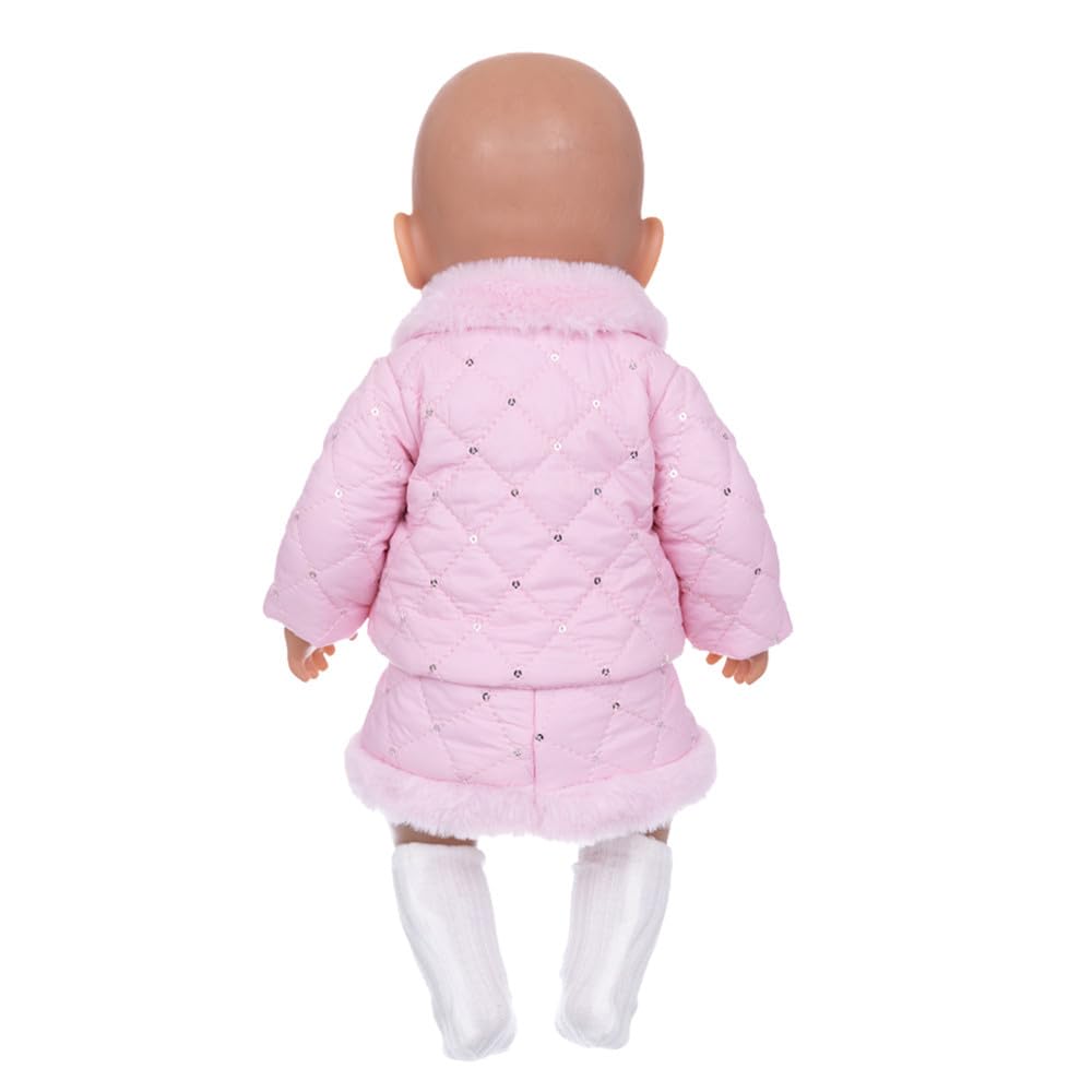 NIXNUT Doll Clothes Winter Outfit Cotton Coat Jacket Pants Skirt Suit for American Girl Doll 18 inch, free size - Image 4