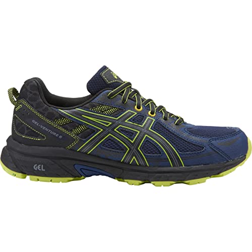 Asics Men's Mens Gel-Venture 6 Athletic Shoe, Indigo Blue/Black/Energy Green, 9 4E Us #TOP3