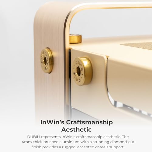 IN WIN InWin Dubili フルタワー ゲーミングシャーシ iBuildiShare シリーズ プレインストールARGBファン付き x 4 (シャンパンゴールド) [ IW-CS-DUBILIASB-GLD ]