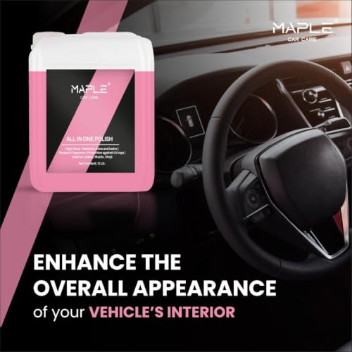 Image of Maple Car Care All in One Polish 5 Litre x 2 Pack | Non-Greasy Dashboard & Interior Polish with UV Protection | Long-Lasting Shine for Plastic, Rubber & Vinyl Surfaces | Keeps Car Interiors Looking