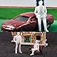 50 PCS Modell Figuren Weiß Unbemalt Verschieden stehende Figuren Passanten Spur H0 1:50, Verschiedene Posen Miniaturleute, Personen Figurine für architektonisches Planungsprojekt Modelleisenbahn