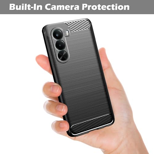 Image of Amazon Brand - Solimo Back Cover Case for Realme P4X 5G | Compatible for Realme P4X 5G Back Cover | 360 Degree Protection | Soft and Flexible (TPU | Matte Black)