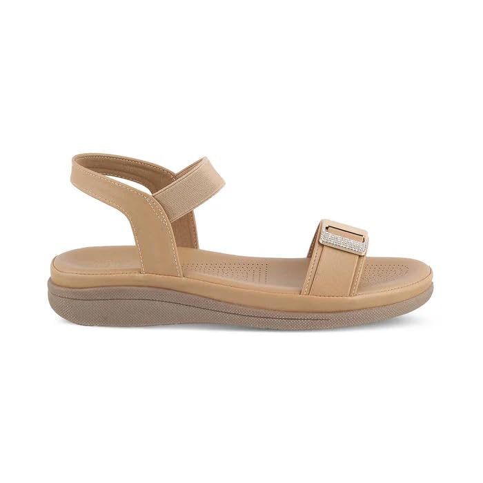 tresmode STEPI Womens Flats Sandals Beige, 4 UK / 37 EU - Open Toe Ladies Dress Footwear Soft Comfortable (B0CN1F5JX5) Amazon Price History, Amazon Price Tracker
