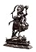 Gangesindia Kali Goddess Bronze Finish Statue, Hindu Deity Standing on Shiva, Cold Cast Resin Decorative Figurine