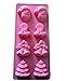 FantasyDay® Stampo in Silicone per Dolci a Forma di Natale a Tema, 1 Pezzi Silicone Muffin Sapone Handmade Stampi per Cubetti di Ghiaccio, Biscotti, Tortini, Cioccolato, Dolci - Silicone Antiaderente