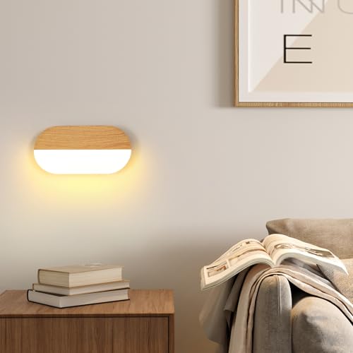 Osairous Applique Murale Intérieur Bois, 7W 3000K Lampe Murale LED – vue 2