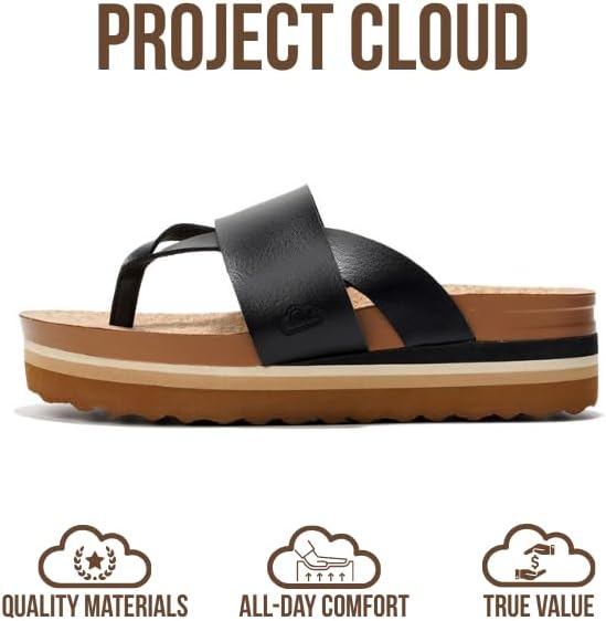 Project Cloud Womens Sandals - Premium Cork Insole Insole Shoes for Women Lightweight and Non Slip Beach Sandals for Women 2026 - Image 4