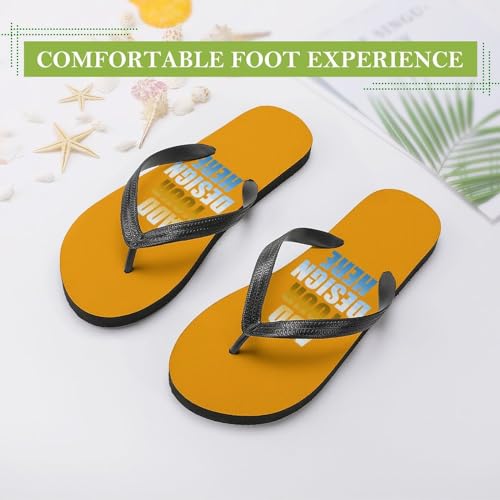 Custom Flip Flops Personalized Beach Belts Sandals Custom Photo Text Slippers for Men Women Comfortable Bathroom Shower Shoes2