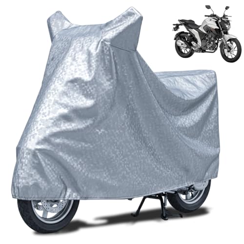 Image of FABTEC Waterproof Bike Body Cover Compatible with Yamaha Fz 25, A2 (Silver)