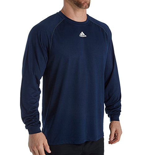 Adidas Climalite Mens Long Sleeve Training Tee, Collegiate Navy , Large