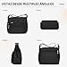 Imagen de DEEVORCA Casual Bolso De Hombro Mujer Moda Bolsos Cruzados Nylon Ligero Impermeable Bolsas De Mensajero Trabajar Fiesta Viajar Simple Bolso Satchel Múltiples Bolsillos Negro