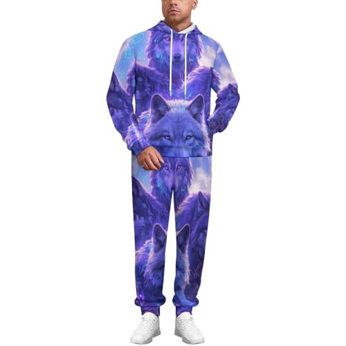 Survêtement homme Wolf sweat à capuche thermique et pantalon flexible