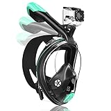 ORSEN Tauchmaske Vollgesichtsmske,Faltbare Schnorchelmaske Vollmaske,m¨¹heloses Atmen,Kein Beschlagen,kein Eindringen von Wasser,180¡ã Sichtfeld und Kamerahaltung f¨¹r Kinder und Erwachsene