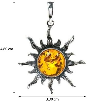 Ian and Valeri Co. Honey Amber Sterling Silver Sun Set Earrings Necklace 18 Inches - Image 3