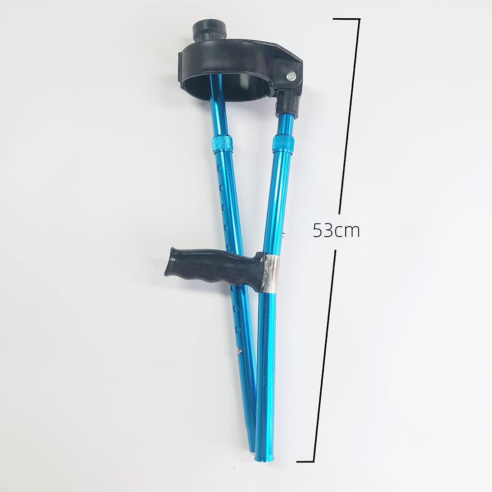 Muletas De Codo Plegables De Aluminio Palitos De Caña De Antebrazo para Discapacitados, Muletas para Caminar con Muletas De Caña Ajustables para El Hospital Y El Hogar (Color : Black, Size : 1p