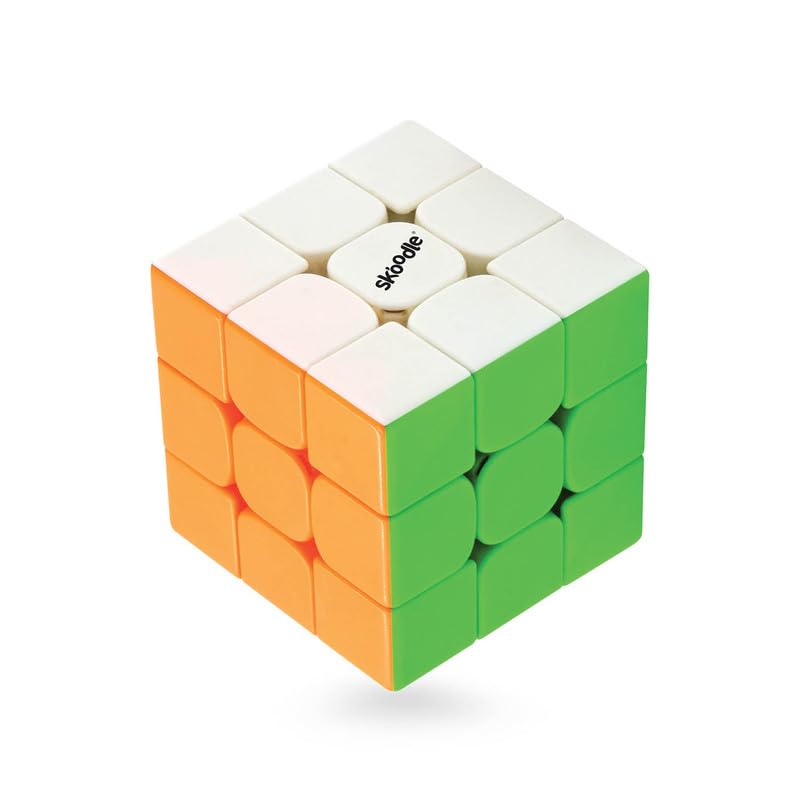 Image of Skoodle Quest Spiral Stickerless Cube 3X3X3 | High Performance, Fast & Smooth Speedcube Turning Puzzle | Stress Buster & Brain Teaser for Kids & Adults | Anti-Pop & Durable | Multi