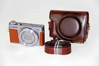 Canon PowerShot G9 X カメラケース g9x ケース ブラウン カメラバック 合成革 デジタルカメラ用 互換