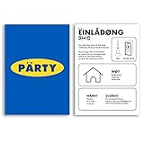 (10 x) Einladungskarten zum Geburtstag Party Einladung Lustig Witzig 30 40 50 60