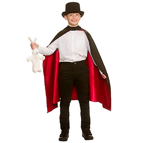 enfants Unisexe Noir/Rouge magiciens Cape (Taille Unique)